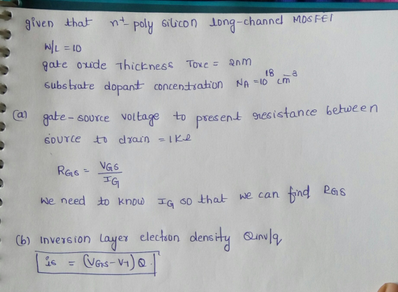 ven tha ntpoly SiUcon ong-channel MDS FEI gate oude ThicknesTove anm 18 -3 brate dopant concentration NA-Ο6cm a gake - source
