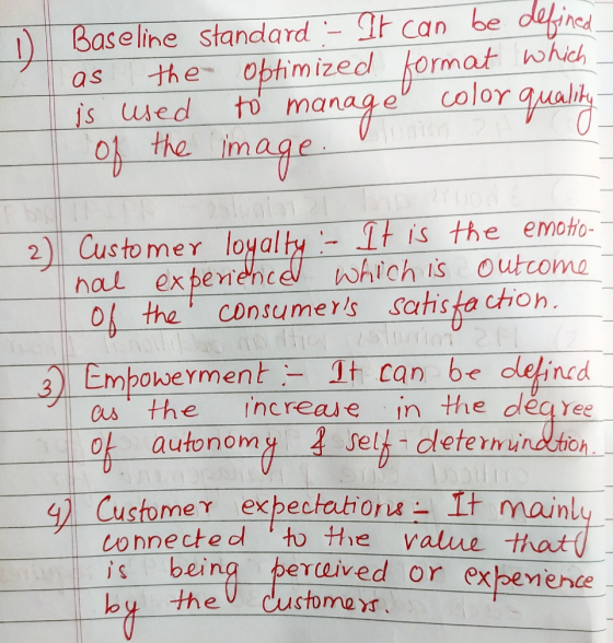 Baseline standard - It can be defined as the optimized format which is used to manage color quality- of the image. 01 a the C