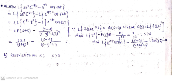 4t CSBE :5 9. How hf 2728 at} 424e8t}-24 eqt e CS 13E} = 21f7***}-ifet 2.3t} = 2F(3+6) (5-4) (-42+673)2 20 کرا K fue at}= G(5