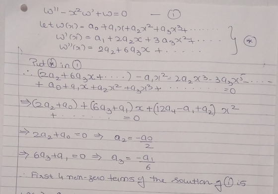 Will-xx²wtw=o Let w G)=dota, 314a2012 +9₂2134...... Won = a, +292x + 3 azeit... Wran=292+6920 t. . . . Putin .. (20, +69226+