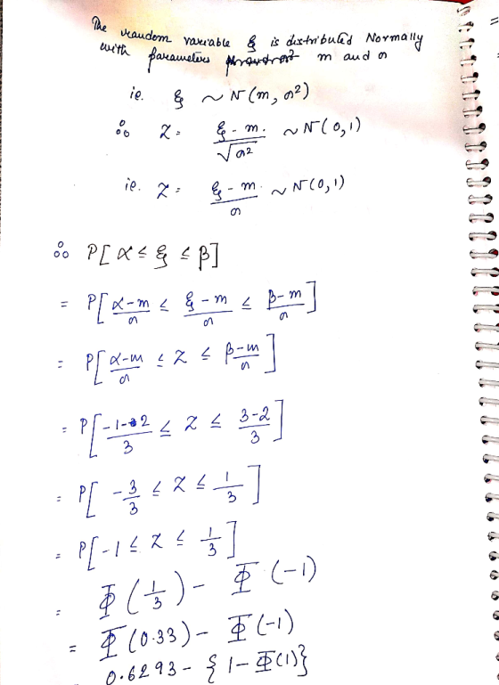 The reandem ve a om variable parameters & is distribuced Normally naar het m and an VaR in. & NN (M, 92) % 2= 8. m. ~N(0,1) i