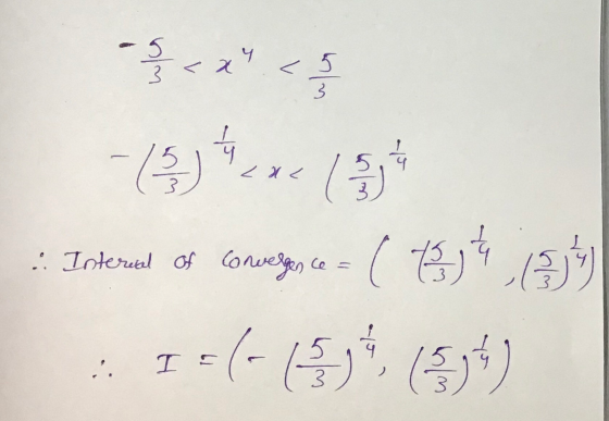 3. < x < - 3/3 < x < 3 -34 ( ut jos 176-1931) u Interval of convergence = (ty to
