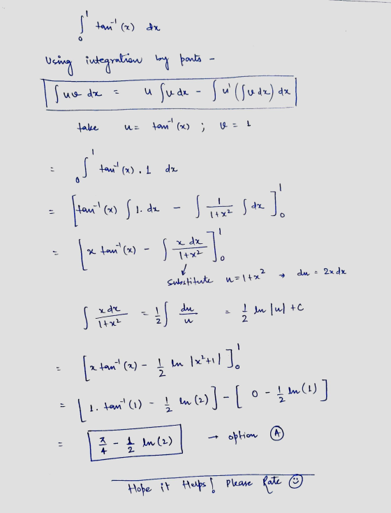 tant (x) dx ļ tau (2 using integration by parts Sue de Sudx u su(sude) dx take tant (x) ; u : s tant (x) . I dx (tan fan (
