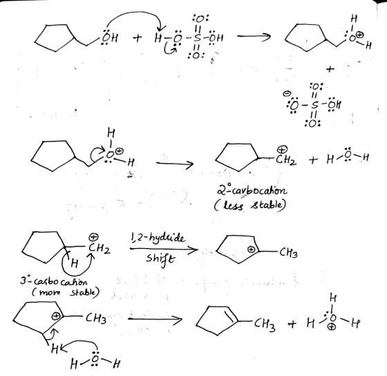 anatole OH + - > H-0-5-ÖH G :: H 1:00: +HOH 2-carbocation (less stable) 1, 2-hydride shift tez C LCHE 3-casbocahon S (more st