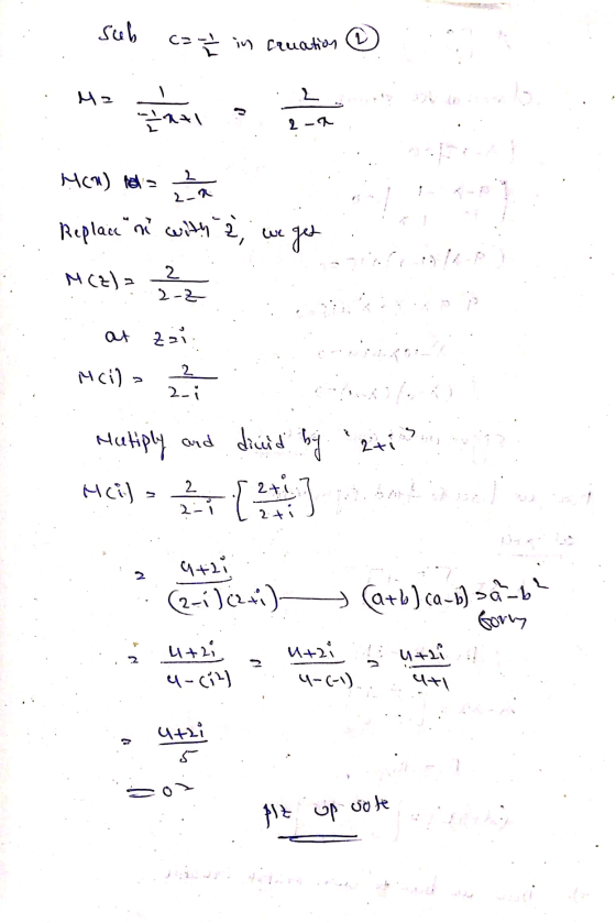 sub Caut in cruation 시크 L པའ་ 2- 2_n Men) tela 22 Replace on with 2, we get M(z)= 2 2-2 at zsi Mil- 2 2- old Mutiply and divi