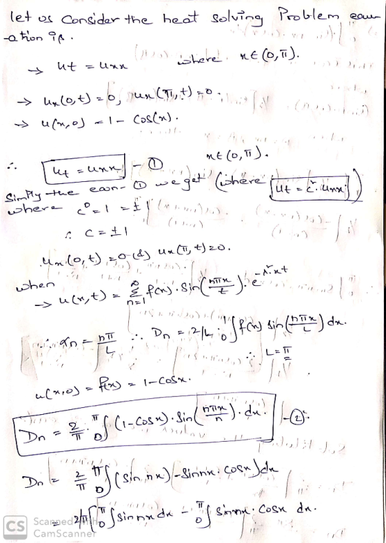 let us Consider the heat solving Problem eam ation is. (19) bohere. (0,7). sut = uxx. -> Wylot) zb, Muese (T) +) 70 71: Iv Tu