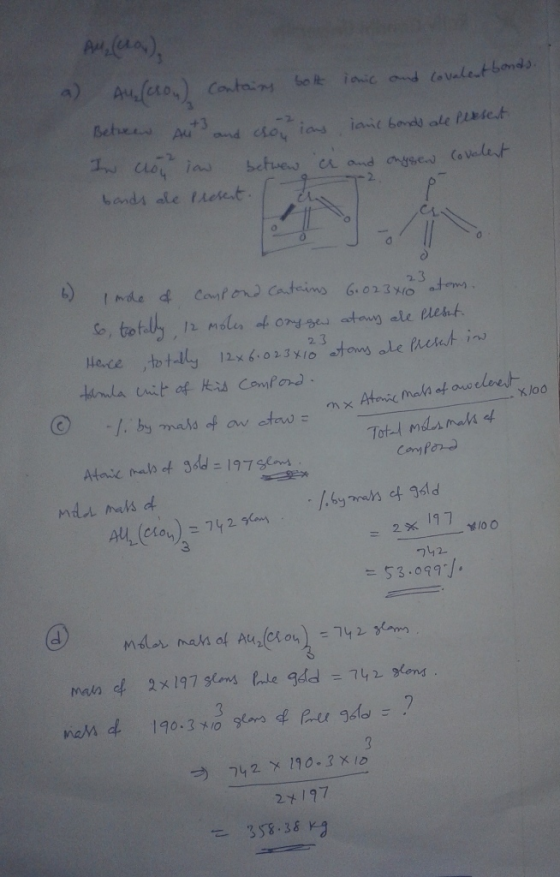 Ar (a) a) Auncto ฯ), Conteinyet inco (ovde.tbonds. 2. tot moles 2. 3 12x 6.02.3 Io a ale he xloo 3 = 2x197 = 53.099小