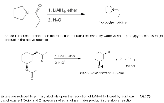 1. LiAlH4, ether 2. H2O 1-propylpyrrolidine Amide is reduced amine upon the reduction of LiAIH4 folllowed by water wash. 1-pr