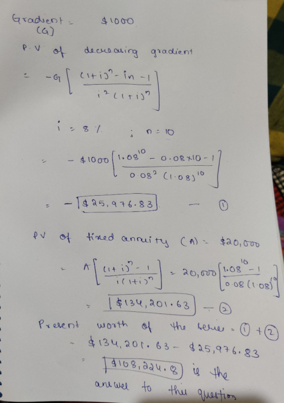 Gradient- $1000 P.V of decreasing gradient - -Gl Citigo-in-1 2clrigh 1.8.1 : 0-10 - - $1000 (1,08 - 0.08x10-17 10.082 (1:08,