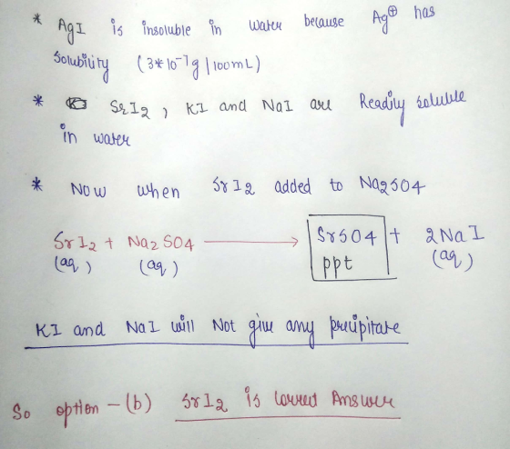 Ago has * AgI is insoluble in water because Solubility (3410719100mL) * Se 1g , KZ and NaI are readily soluble in water * Now