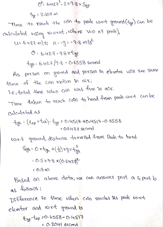 Time to rach he Con to peak u O 6428xt t2p 6u21 h8 0-6558 second As per son on gound and pexson in elurtot otl see same Time