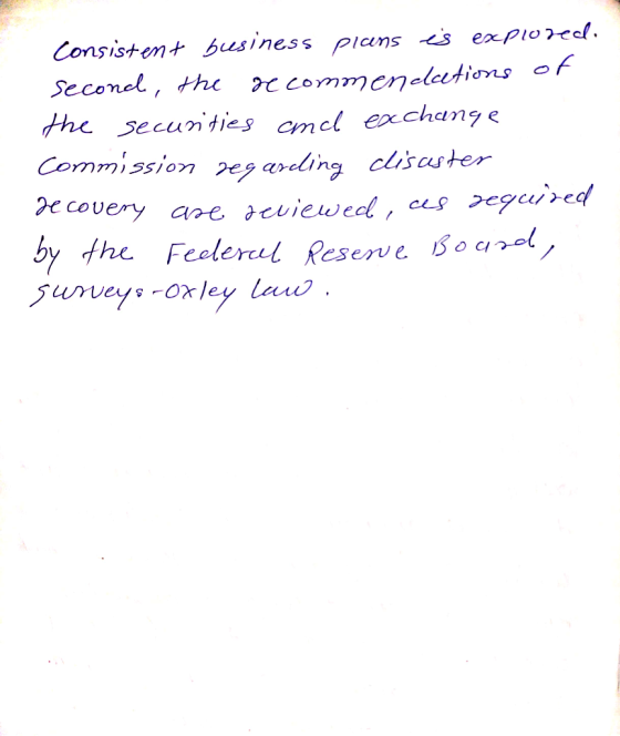 consistent business plans es explosed. second, the recommendations of the securities and exchange Commission regarding clisas