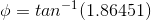 ψ-tan-1 (1.86451)