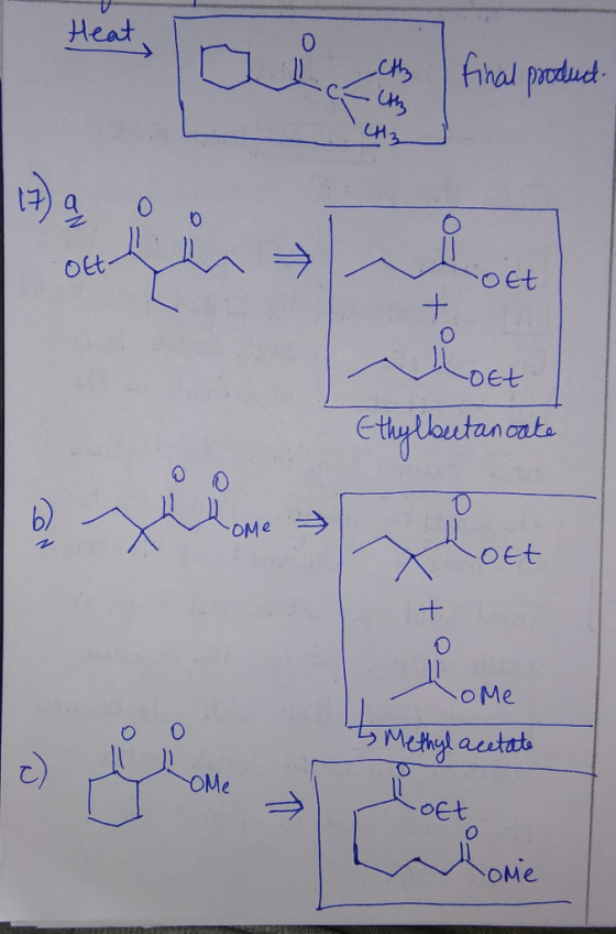 -OEt ott Ethylbeetanoate Оме oMe to Methyl acetate 0 0 oMe -oft оме