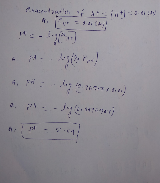 concentration of At-THA=0.0 (M) ar [ent = 0.01 (M) PH=-17 (97) a. pH = -log (Pt ext) ar pH = -log (6.76967 x 0.01) a pH = -la
