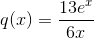 q(x)=\frac{13e^x}{6x}
