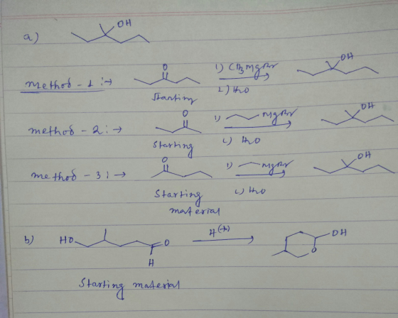a) methos antiny methes -a Shorhng me thed 3 Starting mat erial DH HD Starting madernl