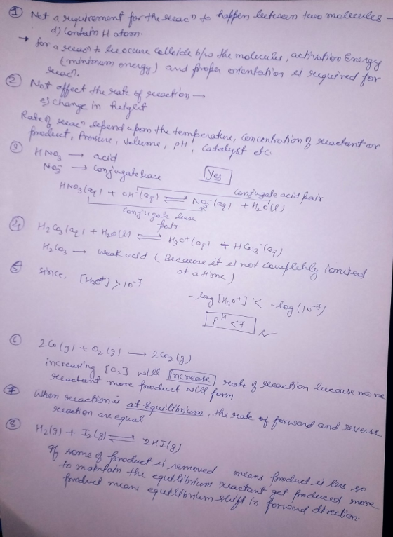 1 Not a stequirement for the Sleach to happen leeteseen two molecules d) Contain Hatom. activation Energy for a reean to le o
