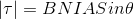 |\tau| =BNIA Sin\theta