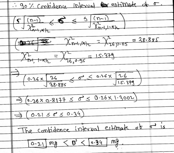 Latah 1 Ligo%. Contidence interval hor estimate of o te le cose 0 Xit, the = X 26 pros = 38.885 1 X , on = X 2030. gs = 15.37
