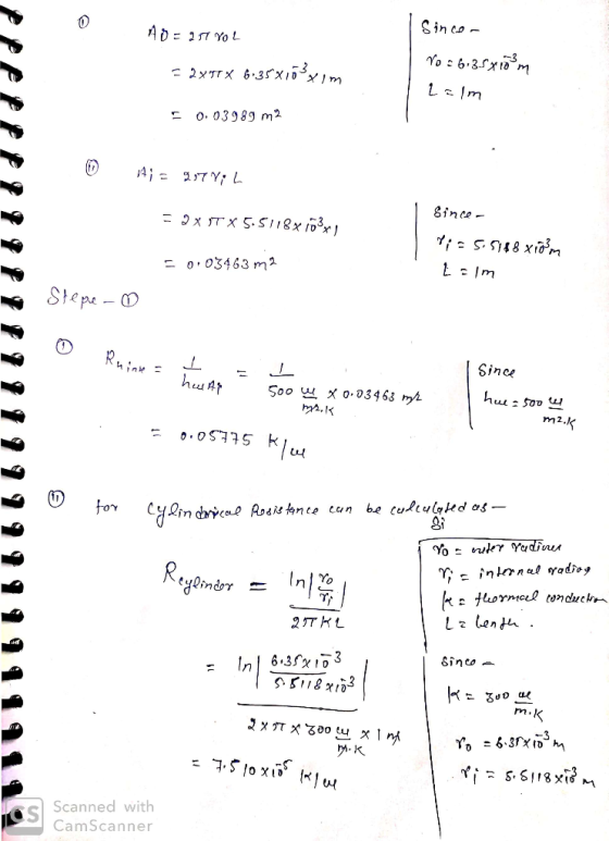 Ao=257 rol Sincer No = 6.35x10m Lalm = 2 x TTX 6.35X10x1m = 0.03989 m 2 Ai = 2,7; L = 2XTX 5.5118x102x) Since- = 0.03463 m2 P