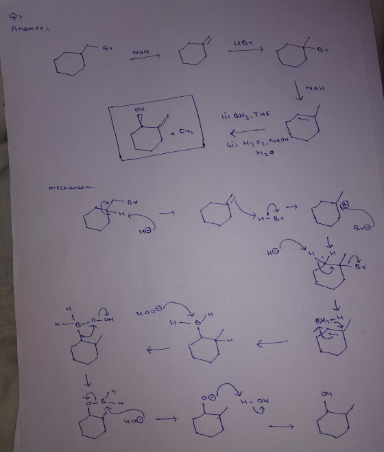 Answert Nah Nah OH i BH₂. THE it En di H2O2, Nagy mechanism. Bv By HO OLOW OH 4-04 Ho