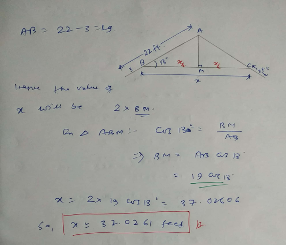 AH3 - 22 - 3 4 А — 22.4. в са з Here о the value of и 5- 2 х В м н In ABM :- Crs Bar = BM AB 2) Bм з са - 19 Се 3 2 - 2 x 19