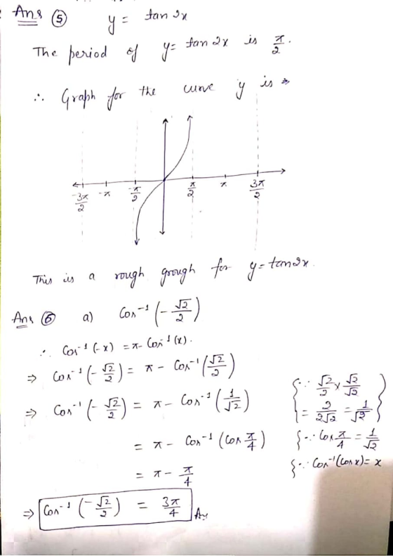 - Ane 6 y = tanan The period of y= fan ax 1 . Graph for the curre is 7 . y is a -75 This is I This is a rough grough for y-te