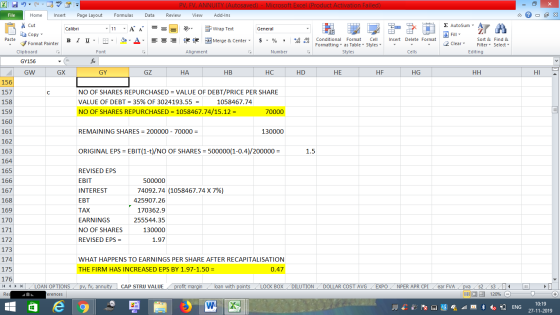 PV, FV, ANNUITY (Autosaved) - Microsoft Excel (Product Activation Failed) Review View Add-Ins File Home Insert Page Layout Fo