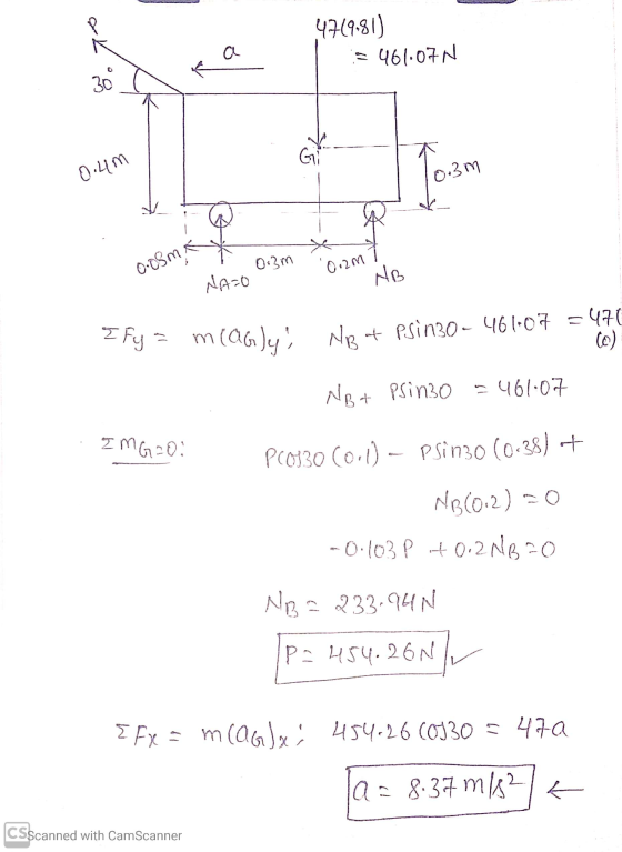 8.70 4719.81) | 461.07N 30 a 0.4m 10.am > 0.08ma 0.2ml NB Nazo 0.3m ery = miaGlys NR of Psin3o - 461:07 = 470 NB + PSin3o = 4