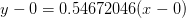 y-0 = 0.54672046(2-0