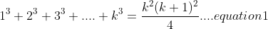 13 +2° +33 + ... + = ...equation1