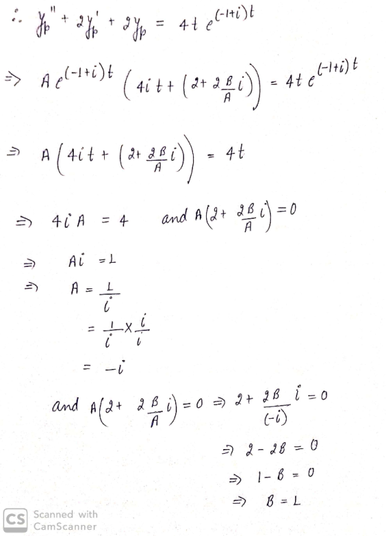 :. + 24 + 37p = 4+el+) → Rel++)! ( fi ++ (av 341) - 4tectie 2A(46+ + (444)) - 4+ => 41A = 4 and 1(2+ 381)=0 - Ai =L =) Art