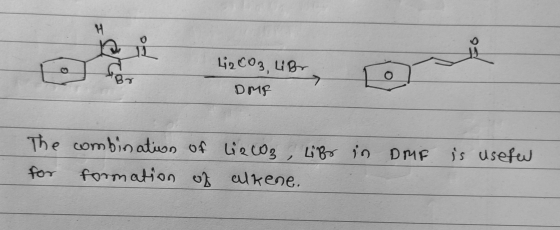 Li2CO3, LiBr DME in DMF is useful The combination of for formation of li2CO3, Liber alkene.