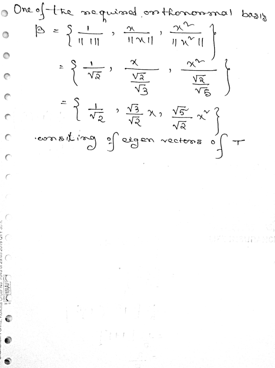 0 onthonormal basid One of the required *ial, un G 2 || 1| 1 x 1 R 言, ) VR { 友, EN ys 5 x .comsiting of eigen vectors .”
