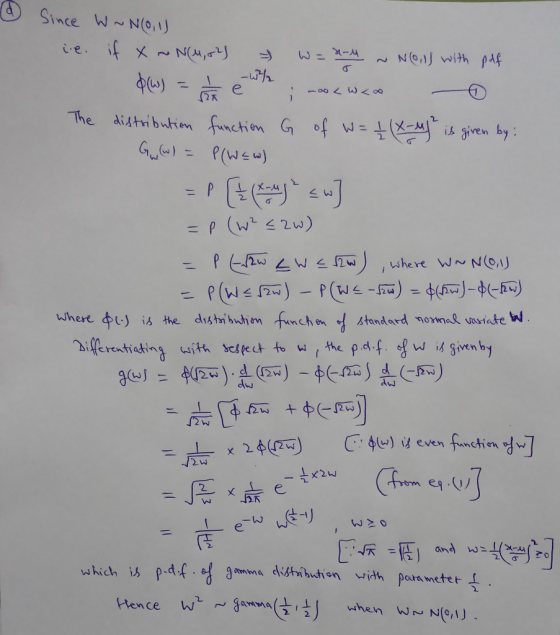 Since W No,1 ie. if x NCa NOJ with paf N The distributien function G f W= ib given by Go)PWEu) = P (w 2w) PEAwWE here No P(WE