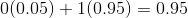 010.05)+110.95) = 0.95