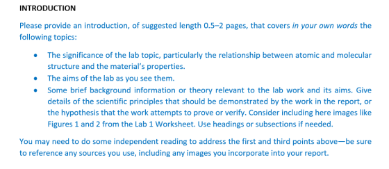 INTRODUCTION Please provide an introduction, of suggested length 0.5-2 pages, that covers in your own words the following top