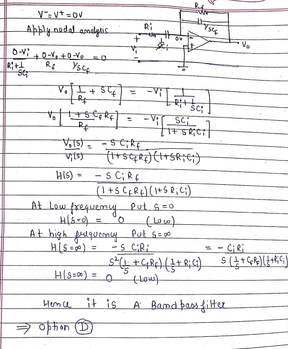 Ri set + ov Vo Its Cf +847 Rit Asci V=V+-OV Abbly nodal amalysis sc 6-۷: +0-Vo +O-Vo Ritt Rf YSLE st V. • 1 h -Vi Ref Le Vof