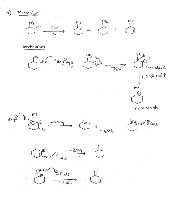 5) Mechanisms mechanism tho less stable 1, 2 Hoshilst more stable me uso en us0ไม่ to th504 boyunban 6198503H o, un Batang d