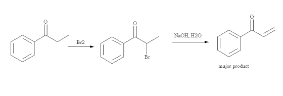 NaOH, H20 Br2 major product
