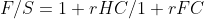 FS=1+rHC/1+rFC