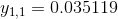 Y1,1 = 0.035119