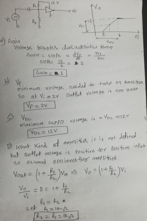 12 V Vor a) hain 2 minimum voHase nedd to t Amplitie DL maximum supPD voltage, iszhl=12V D Lohet kind of amplitid indhno ampl