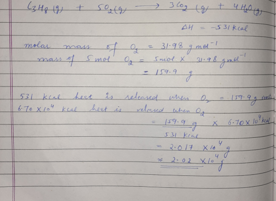 Сzце 19 + 0,, 23%, и ечи,а AH = -531 kcal molar mass of mass of smol 6 = 31.98 g mot - smol X 31.98 gmal. - 159.9 g 531 kcal