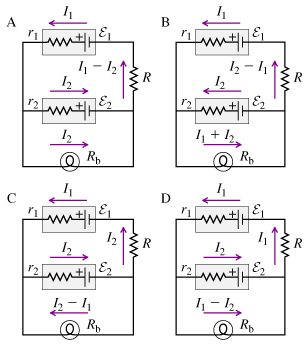 Using Kirchhoff's junction rule, determine which
