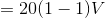 20(1 - 1)