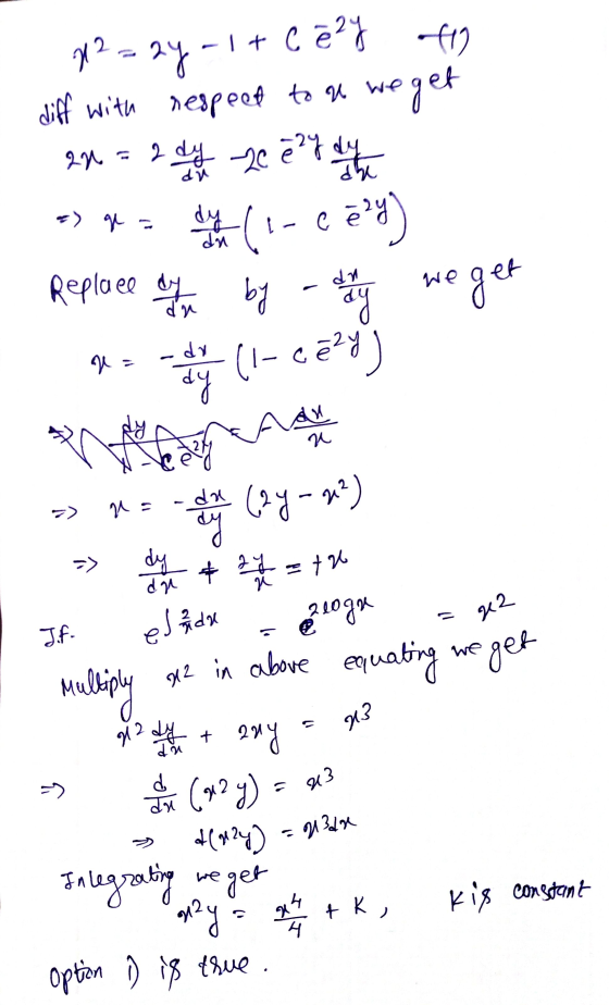 * е ? г) - ( у? - ? -Т+ Се? (1) diff with respect to y we get 3. * 24-х=4 44, 4 (1-c=?) - * get (1- се*1) сан (?) - 뾼 * * Re