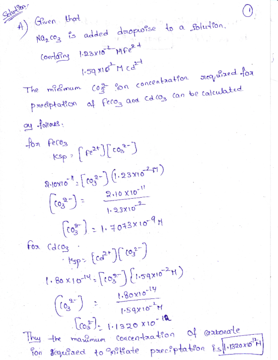 Solutiton Griven that Na, cog sadded daopoise do a Lolution Contain 231Mfe 1-5q x1M The mmum Co on concentaation. Jieq^uzedfo