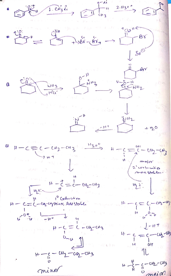 parte haji, our ogz idi - Er ->ol H + Hzot Ex H-C=C-CH2-CH3 + HT oH major the 2carbocation more stable. new=42=13 H- 17 1 G